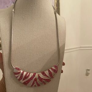 Chic Pink and Silver Necklace